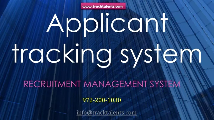 applicant tracking system