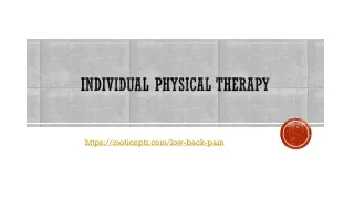Individual Physical Therapy