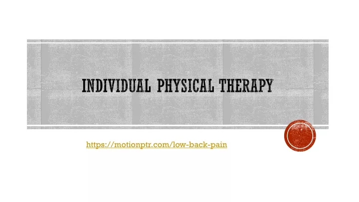 individual physical therapy