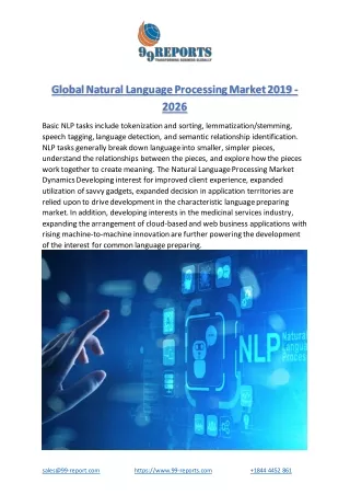 global natural language processing market 2019