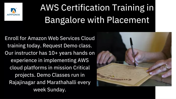 aws certification training in bangalore with