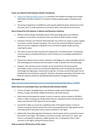 power over ethernet poe solutions market
