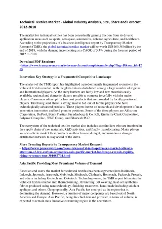 technical textiles market global industry