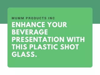 Clear Plastic Shot Glass