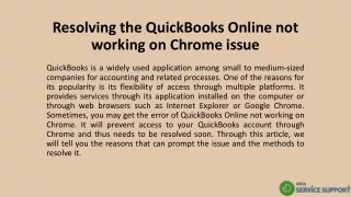 resolving the quickbooks online not working on chrome issue