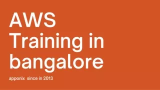 aws training in bangalore