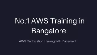 no 1 aws training in bangalore