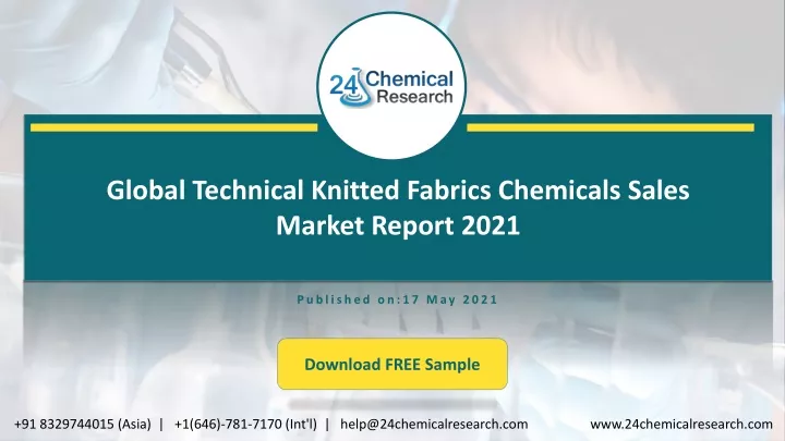 global technical knitted fabrics chemicals sales