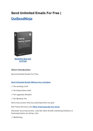 send unlimited emails for free