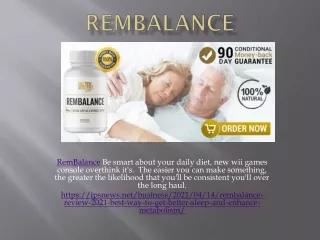 rembalance be smart about your daily diet