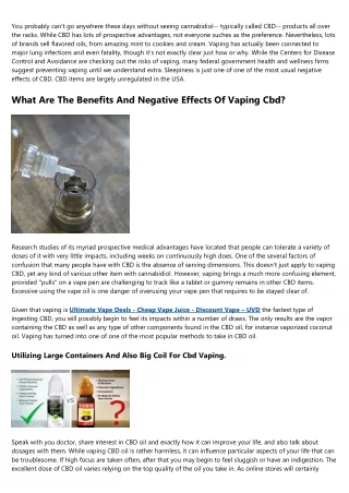 Every Little Thing You Require To Find Out About Vaping Cbd Oil