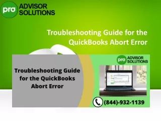 troubleshooting guide for the quickbooks abort error