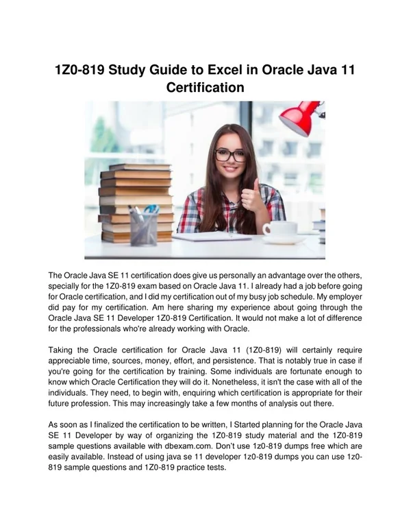 1z0 819 study guide to excel in oracle java