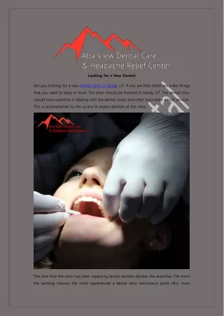 looking for a new dentist
