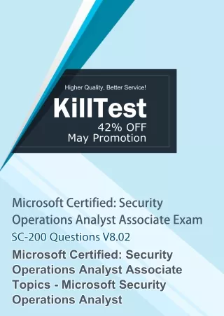 Microsoft SC-200 Exam Questions and Answers Killtest V8.02
