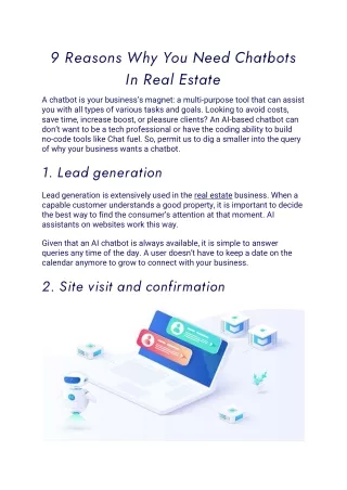 9 reasons why you need chatbots in real estate