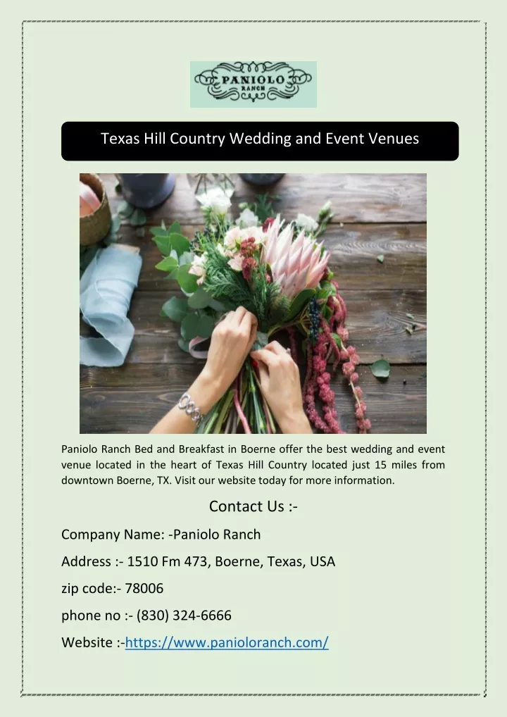 texas hill country wedding and event venues