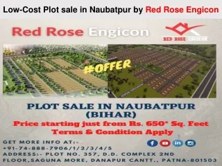 low cost plot sale in naubatpur by red rose