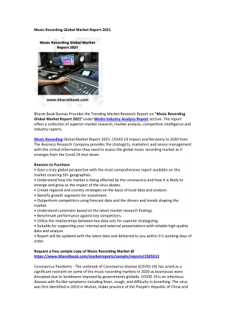 music recording global market report 2021