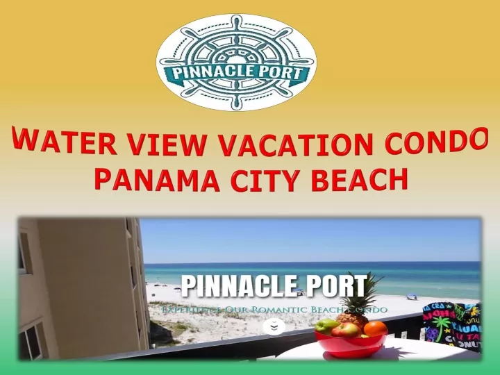 water view vacation condo panama city beach