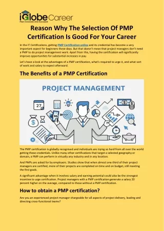reason why the selection of pmp certification