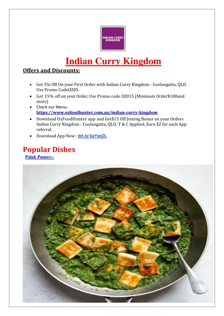 indian curry kingdom offers and discounts