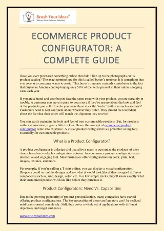 ecommerce product ecommerce product configurator