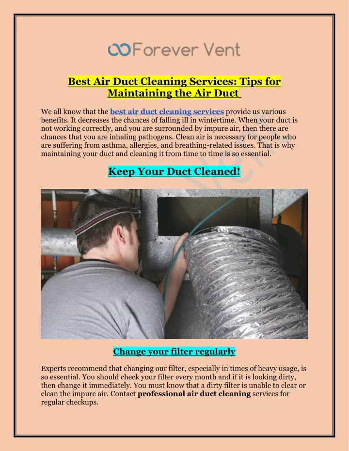 best air duct cleaning services tips