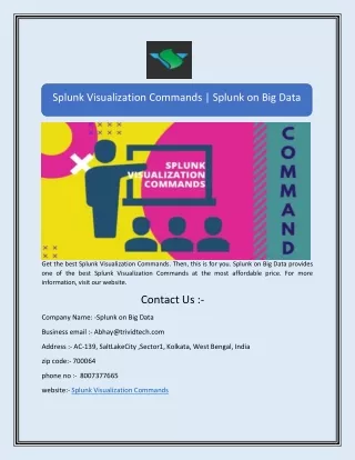 Splunk Visualization Commands | Splunk on Big Data
