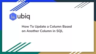 how to update a column based on another column in sql