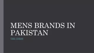 Mens Brands in Pakistan