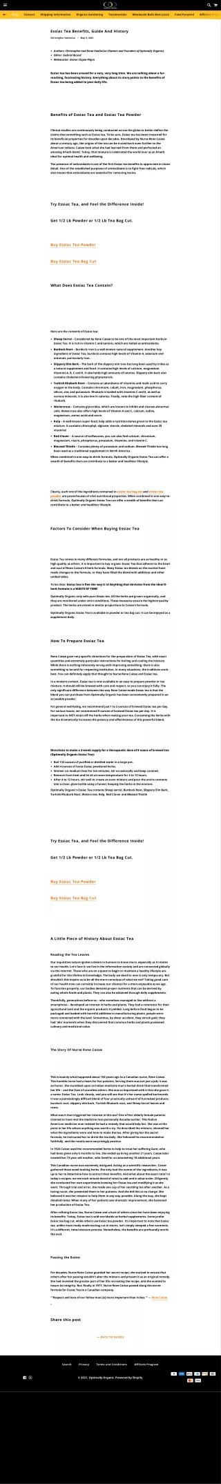 Benefits of Essiac Tea and Essiac Tea Powder