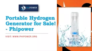 Portable Hydrogen Generator for Sale! - Phipower