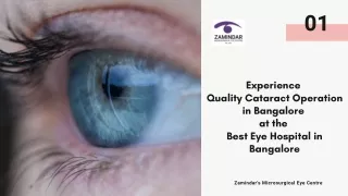 Cataract Operation in Bangalore at the Best Eye Hospital in Bangalore
