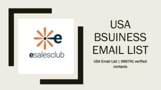 Business email lists in the USA