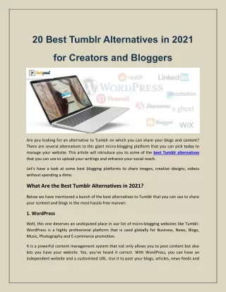 20 Best Tumblr Alternatives in 2021 for Creators and Bloggers