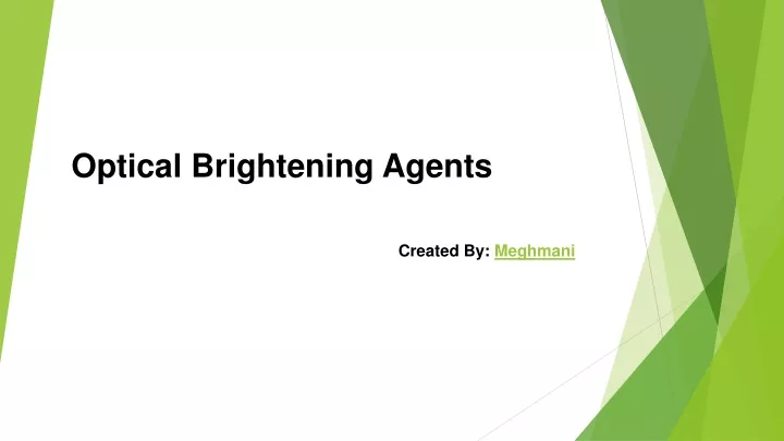 optical brightening agents