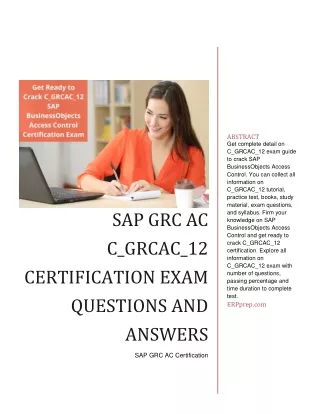 abstract get complete detail on c grcac 12 exam