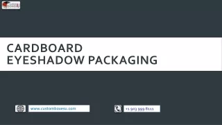 Cardboard eyeshadow packaging Printed logo & Design in UK