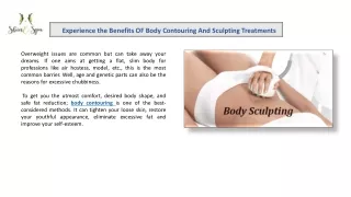 Experience the Benefits OF Body Contouring And Sculpting Treatments in Scottsdal