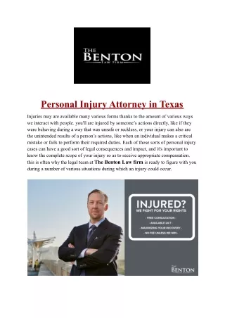 Personal Injury Attorney in Texas