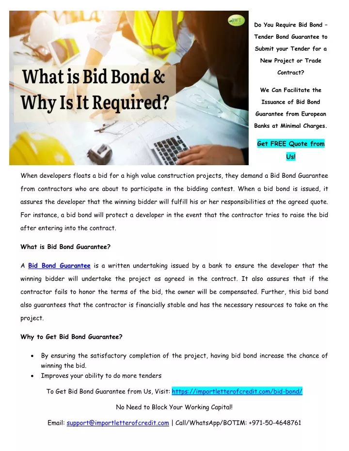 do you require bid bond