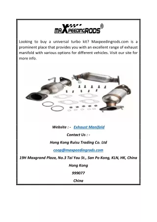 looking to buy a universal turbo