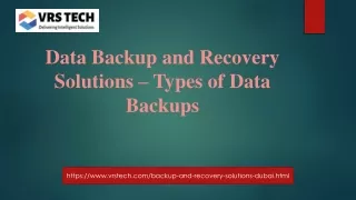 data backup and recovery solutions types of data