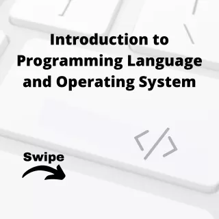 introduction to programming language