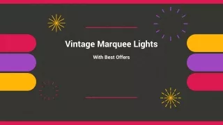 Vintage Marquee Lights With Best Offers