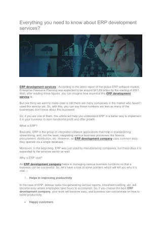 everything you need to know about erp development