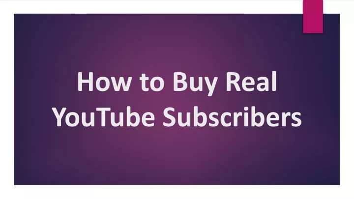 how to buy real youtube subscribers