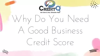 why do you need a good business credit score