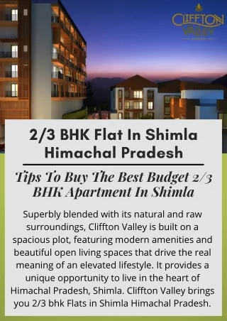 2&3 bhk Flat In Shimla Himachal Pradesh
